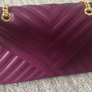 Elegant Purple Quilted Women's Bag